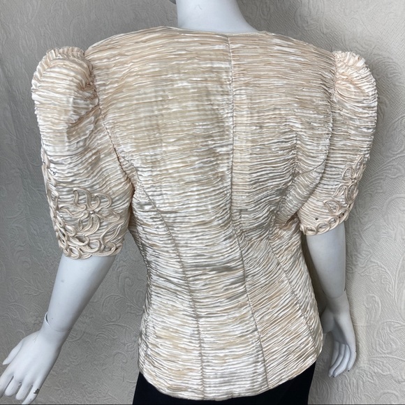 Vintage ILGWU Karen Lawrence by Matthew Fortuny Pleat Formal Jacket - Picture 6 of 14